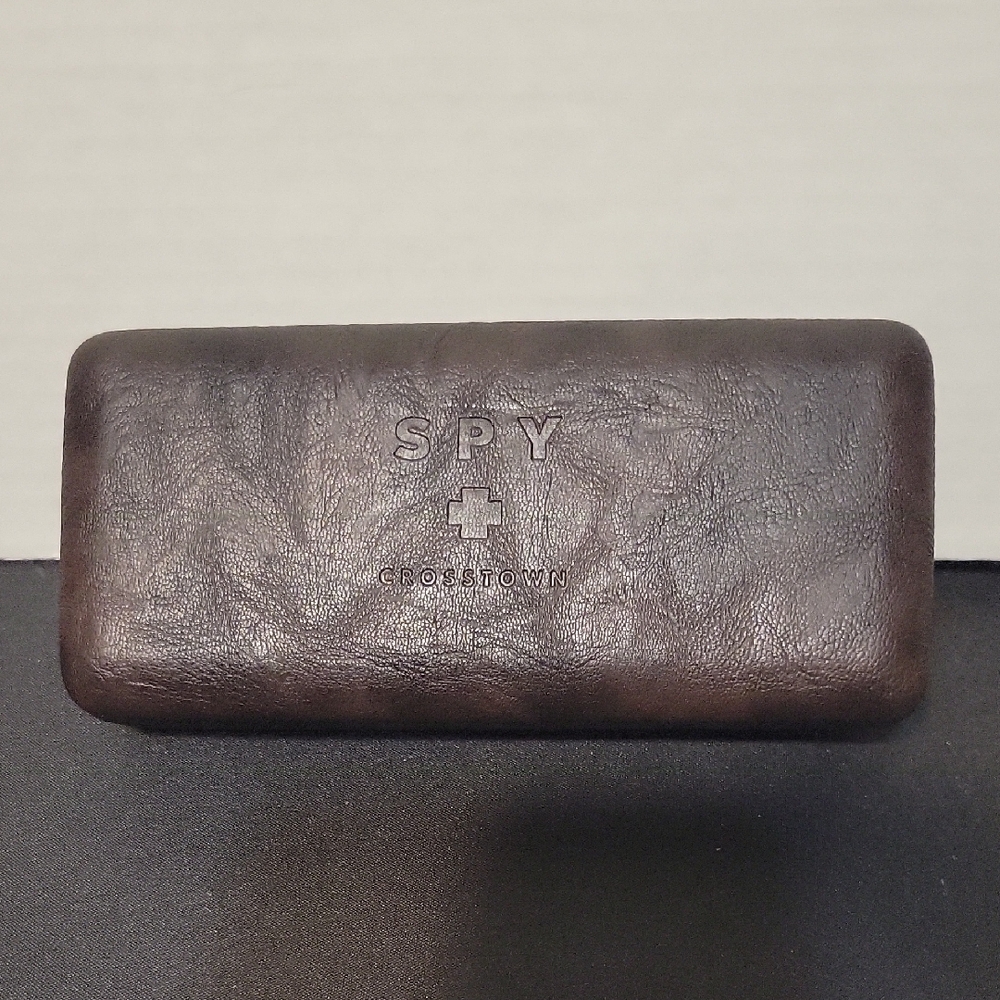SPY Crosstown Dark Brown Leather Eyewear Case